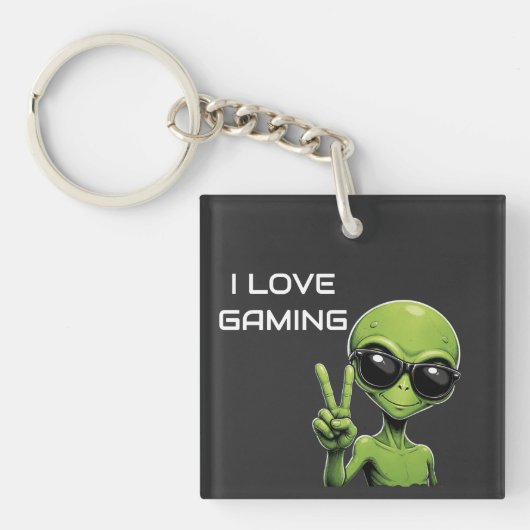Ik hou van gamen sleutelhanger (voorkant)