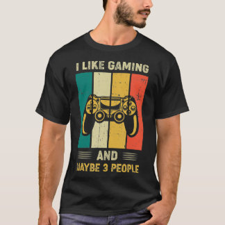 Ik hou van games en misschien 3 mensen t-shirt