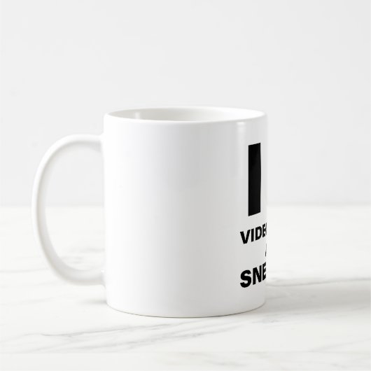 Ik hou van games en sneakers koffiemok (Links)