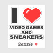 Ik hou van games en sneakers sticker (Vel)