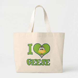 Ik hou van ganzen grote tote bag