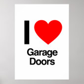 ik hou van garagedeuren poster (Voorkant)