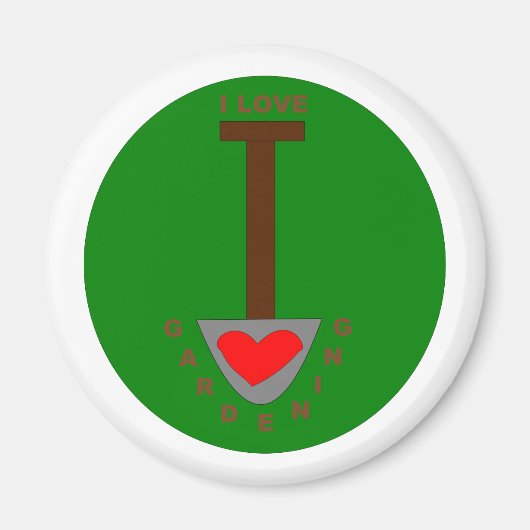 Ik hou van Gardening Magnet (Voorkant)