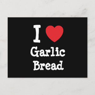 Ik hou van Garlic Brood hart T-Shirt Briefkaart