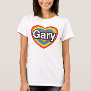 Ik hou van Gary. Ik hou van je Gary. Hart T-shirt