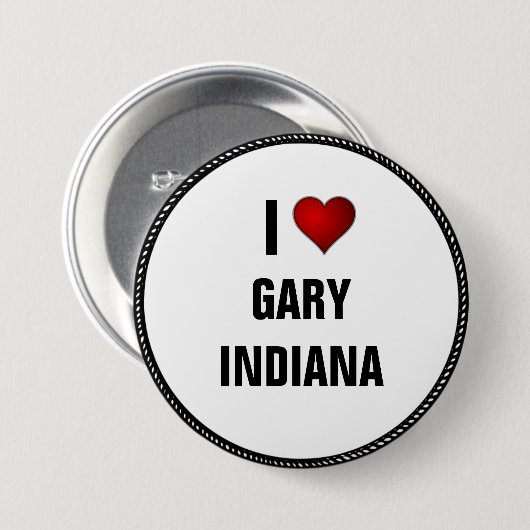 Ik hou van Gary, Indiana Button (Voorkant /achterkant)