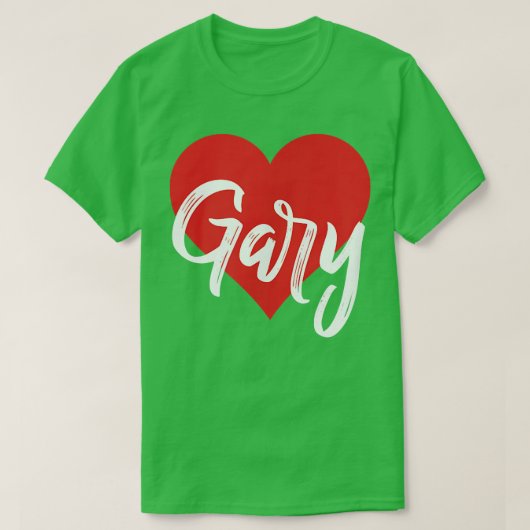 Ik hou van Gary Voornaam T I Heart Named T-shirt (Design voorkant)