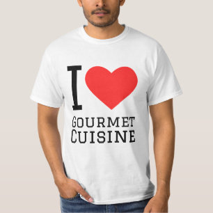 Ik hou van gastronomische gerechten t-shirt