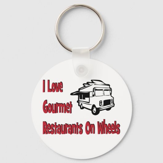 Ik hou van gastronomische restaurants op wielen sleutelhanger (Voorkant)
