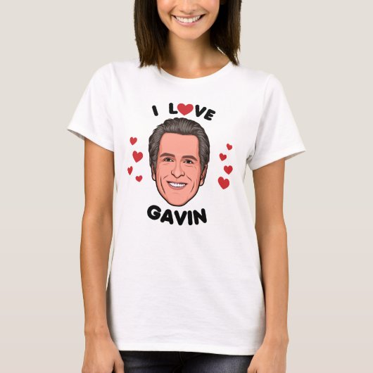 Ik hou van Gavin Newsom T-shirt (Voorkant)