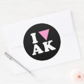 IK HOU VAN GAY AK - WIT - PNG.NL RONDE STICKER (Envelop)