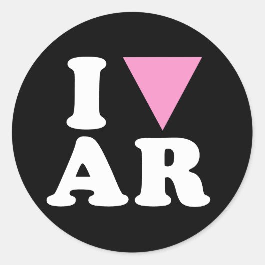 IK HOU VAN GAY AR - WIT - PNG.NL RONDE STICKER (Voorkant)
