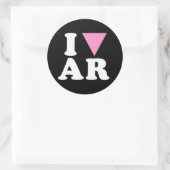 IK HOU VAN GAY AR - WIT - PNG.NL RONDE STICKER (Tas)