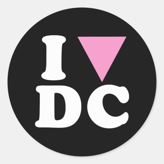 IK HOU VAN GAY DC - WIT - PNG.NL RONDE STICKER (Voorkant)