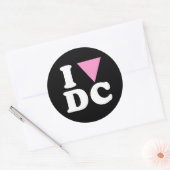 IK HOU VAN GAY DC - WIT - PNG.NL RONDE STICKER (Envelop)