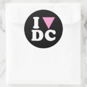 IK HOU VAN GAY DC - WIT - PNG.NL RONDE STICKER (Tas)