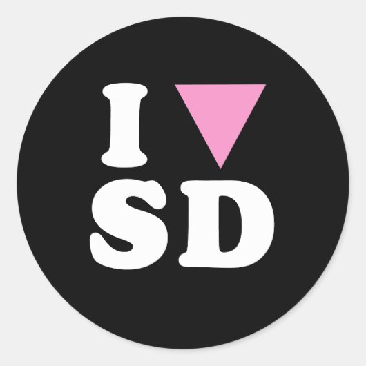 IK HOU VAN GAY SD - WIT - PNG.NL RONDE STICKER (Voorkant)