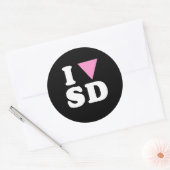 IK HOU VAN GAY SD - WIT - PNG.NL RONDE STICKER (Envelop)