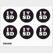 IK HOU VAN GAY SD - WIT - PNG.NL RONDE STICKER (Vel)