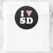 IK HOU VAN GAY SD - WIT - PNG.NL RONDE STICKER (Tas)