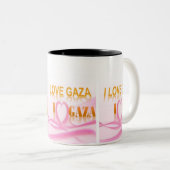 Ik hou van Gaza Tweekleurige Koffiemok (Voorkant rechts)