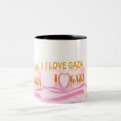 Ik hou van Gaza Tweekleurige Koffiemok (Center)