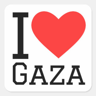 Ik hou van Gaza Vierkante Sticker