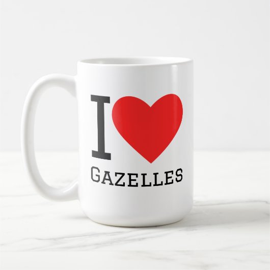 Ik hou van gazelles koffiemok (Links)