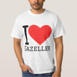 Ik hou van gazelles t-shirt<br><div class="desc">Ik hou van gazelles,  voor liefhebbers van dierenkoninkrijken</div>