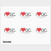 Ik hou van GC Ronde Sticker (Vel)