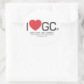 Ik hou van GC Ronde Sticker (Tas)