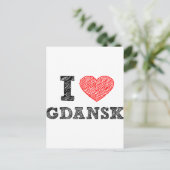 Ik hou van Gdansk Briefkaart (Staand voorkant)