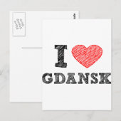 Ik hou van Gdansk Briefkaart (Voorkant / Achterkant)
