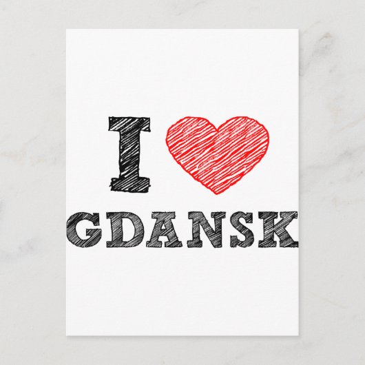 Ik hou van Gdansk Briefkaart (Voorkant)