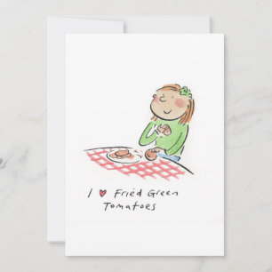 Ik hou van gebakken groene tomaten kaart