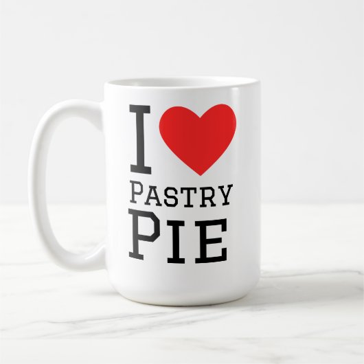 Ik hou van gebakstaart koffiemok (Links)