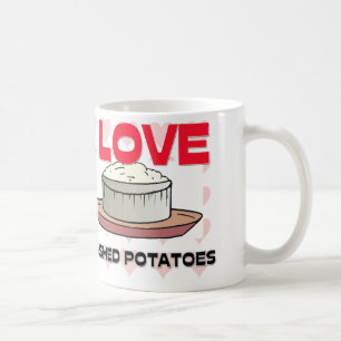 Ik hou van gebroken aardappelen koffiemok