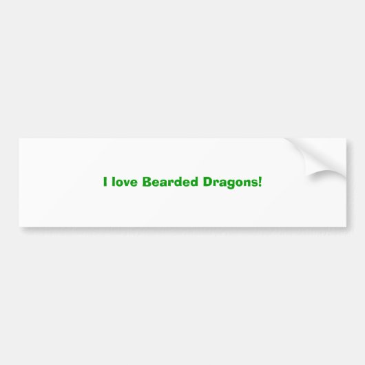 Ik hou van gedekte Dragons! Bumpersticker (Voorkant)