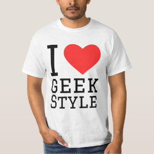 Ik hou van geek stijl t-shirt