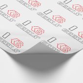 Ik hou van geeks ASCII ART Cadeaupapier (Hoek)