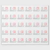 Ik hou van geeks ASCII ART Cadeaupapier (Vlak)