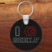Ik hou van geeks ASCII ART Sleutelhanger (Voorkant)