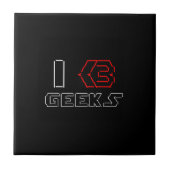 Ik hou van Geeks ASCII ART Tegeltje (Voorkant)