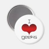 Ik hou van Geeks Magnet (Voorkant / Achterkant)