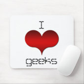 Ik hou van Geeks Mousepad Muismat (Met muis)