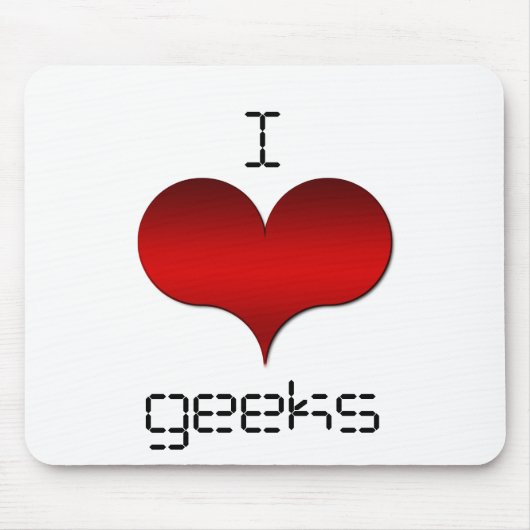 Ik hou van Geeks Mousepad Muismat (Voorkant)