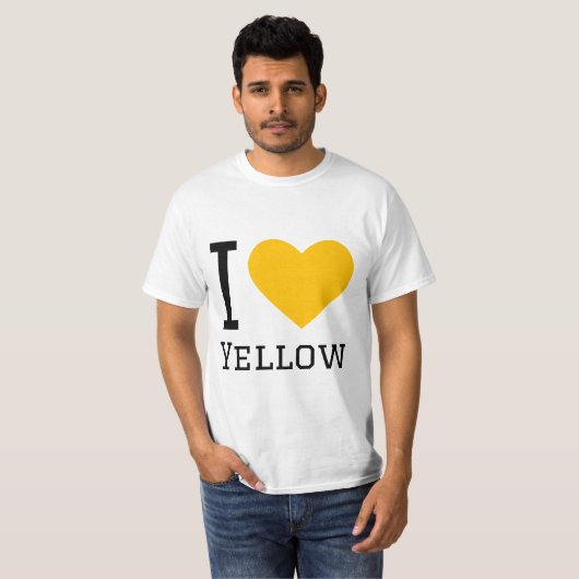 Ik hou van geel t-shirt (Voorkant volledig)