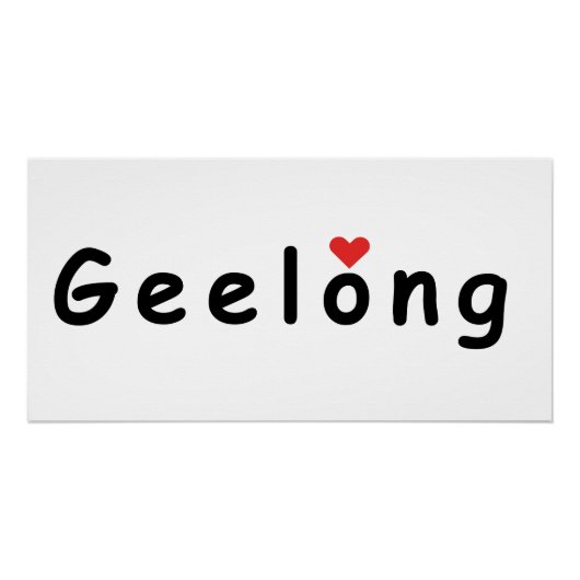Ik hou van Geelong Australië Perfect Poster (Voorkant)