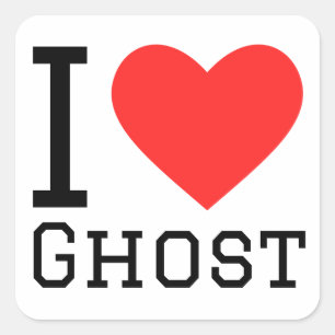 Ik hou van geest vierkante sticker