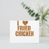 Ik hou van gefrituurde kip briefkaart (Staand voorkant)